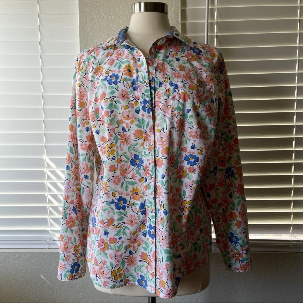 St. John's Bay Floral‎ Button Down Shirt - Multicolor